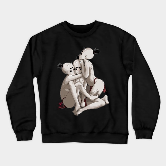 Demon Boy's Group Hug Crewneck Sweatshirt by Monstrous1